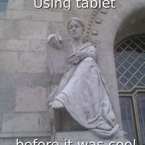 Using tablet before it was cool