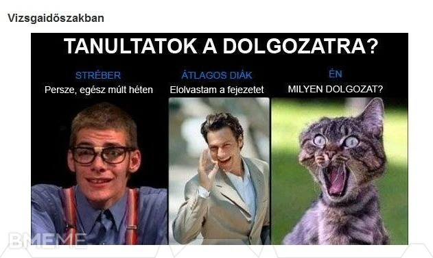 Tanulás egy dolgozatra...