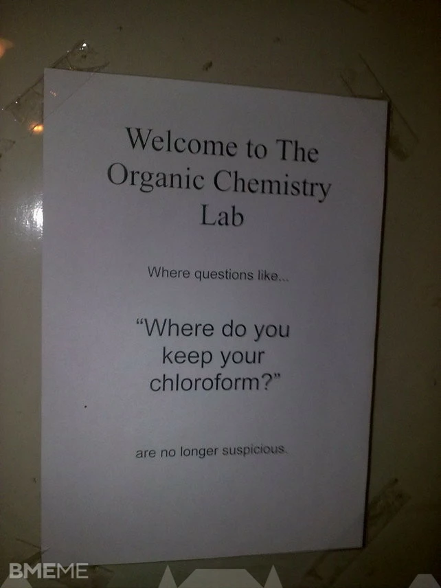 Szerves kémia labor, én így szeretlek... (Ch 2. em.)