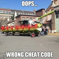 oops wrong cheat code