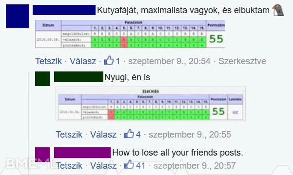 How to lose all your friends post