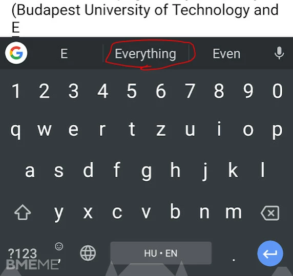 A google keyboard vágja
